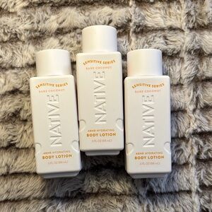 Native Bare Coconut Sensitive Series Body Lotion 3oz- Lot of 3
